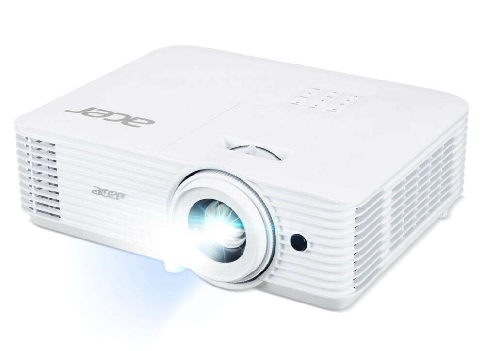 Мултимедиен проектор - Acer Projector X1528Ki, DLP, FHD (1920x1080), 5200 ANSI Lumens, 17 000:1, 1.1x, 3D ready, HDMI 1.4x2, USB 2.0 (Type A), DC Out (5V/1.5A, USB-A), RS232, RGB, Speaker 3W, Wireless dongle included, 2.9Kg, 2Y, White