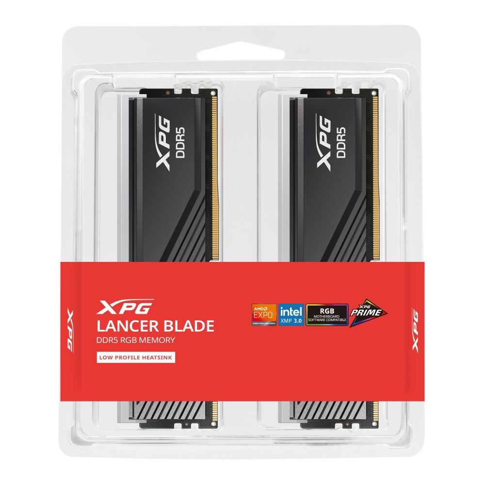 Памет - ADATA LANCER BLADE RGB 32GB (2x16GB) DDR5 6000 MHz CL30 Black