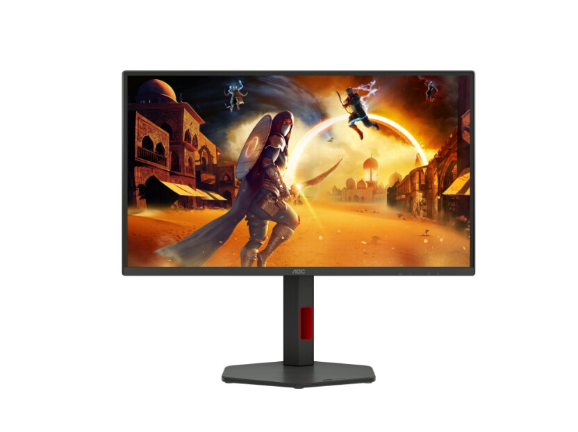 Монитор - AOC Q25G4SR, 24.5" IPS WLED, 2560x1440@300Hz, 1ms GtG, 0.3ms MPRT, 400cd m/2, 1000:1, 80M:1, Adaptive Sync, FlickerFree, Low Blue Light, 2Wx2, Tilt, Height Adjust, Pivot, Swivel, 2xHDMI, DP