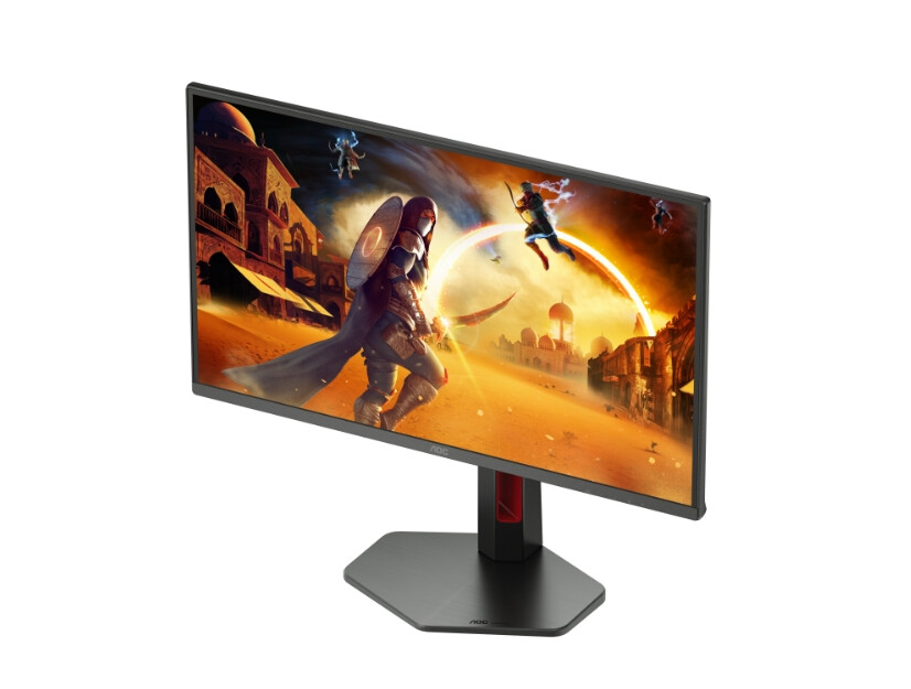 Монитор - AOC Q25G4SR, 24.5" IPS WLED, 2560x1440@300Hz, 1ms GtG, 0.3ms MPRT, 400cd m/2, 1000:1, 80M:1, Adaptive Sync, FlickerFree, Low Blue Light, 2Wx2, Tilt, Height Adjust, Pivot, Swivel, 2xHDMI, DP