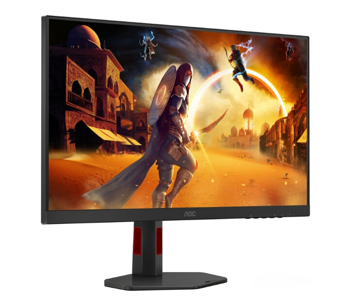 Монитор - AOC Q27G4SRU, 27" Fast IPS WLED, 2560x1440@320Hz, 1ms GtG, 0.3ms MPRT, 450cd m2, 1000:1, Adaptive Sync, FlickerFree, Low Blue Light,  2Wx2, Tilt, Height Adjust, Pivot, Swivel, 2xHDMI, DP, USB hub