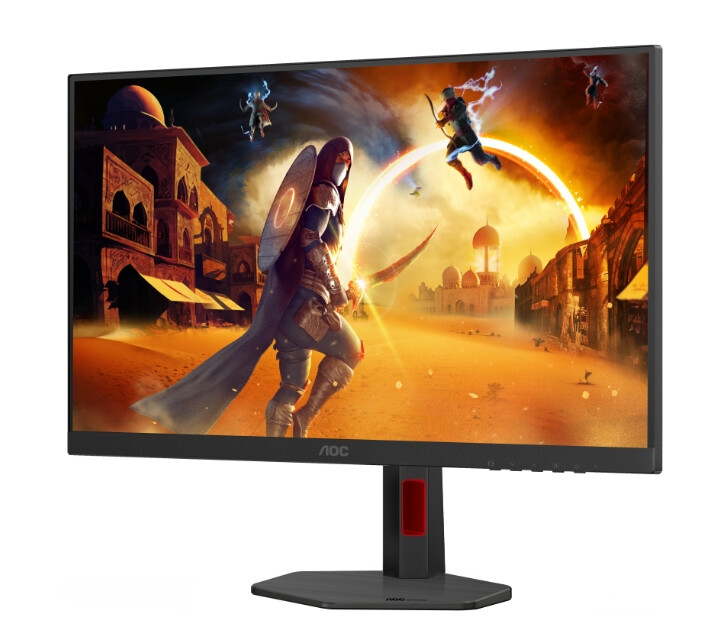 Монитор - AOC Q27G4SRU, 27" Fast IPS WLED, 2560x1440@320Hz, 1ms GtG, 0.3ms MPRT, 450cd m2, 1000:1, Adaptive Sync, FlickerFree, Low Blue Light,  2Wx2, Tilt, Height Adjust, Pivot, Swivel, 2xHDMI, DP, USB hub