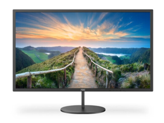 Монитор - AOC Q32V4, 31.5" IPS WLED, 2560x1440@75Hz, 4ms GTG, 250cd/m2, 1000:1, 20M:1 DCR, Adaptive Sync, FlickerFree, Low Blue Light, 2Wx2, Tilt, HDMI, DP