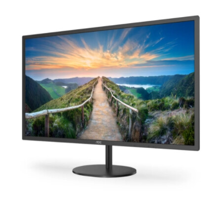 Монитор - AOC Q32V4, 31.5" IPS WLED, 2560x1440@75Hz, 4ms GTG, 250cd/m2, 1000:1, 20M:1 DCR, Adaptive Sync, FlickerFree, Low Blue Light, 2Wx2, Tilt, HDMI, DP