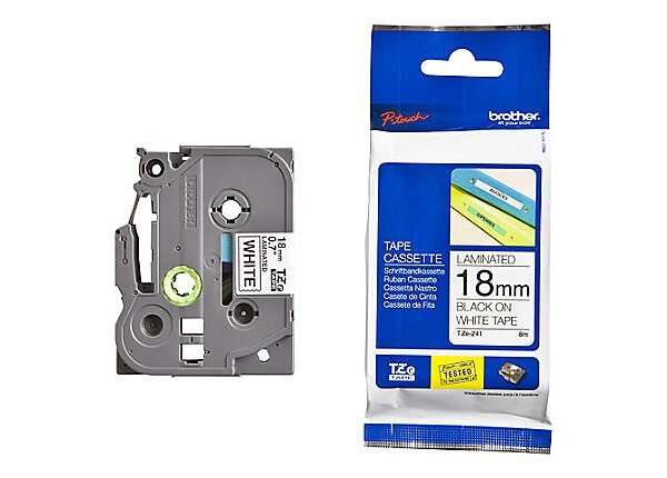 Консуматив - Brother TZe-241 Tape Black on White, 18mm - Eco