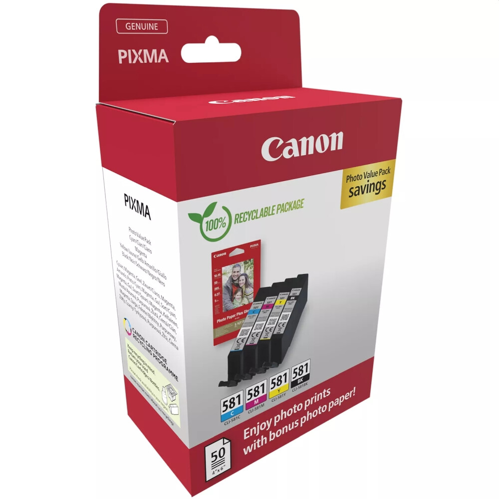 Консуматив - Canon CLI-581 C/M/Y/BK  Photo Value Pack