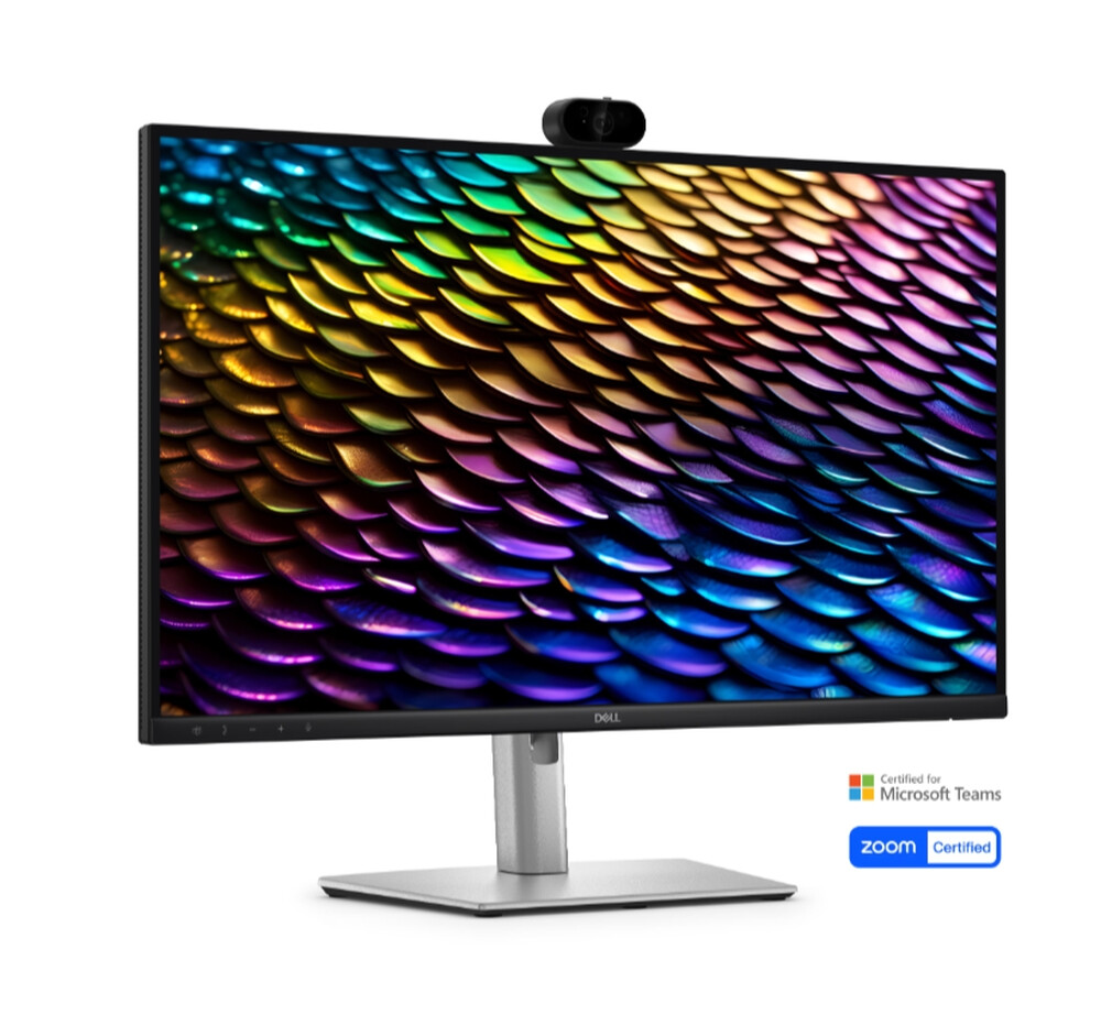 Монитор - Dell P2726DEB, 27" Conferencing Monitor, IPS Anti-Glare, 5ms, 100 Hz, 1500:1, 350 cd/m2, QHD 2560x1440, 99% sRGB, HDMI, Display Port, USB-C Hub, RJ45, Webcam, KVM Switch, PD 90W, Speakers, Height Adjustable, Pivot, Swivel, Tilt, Black