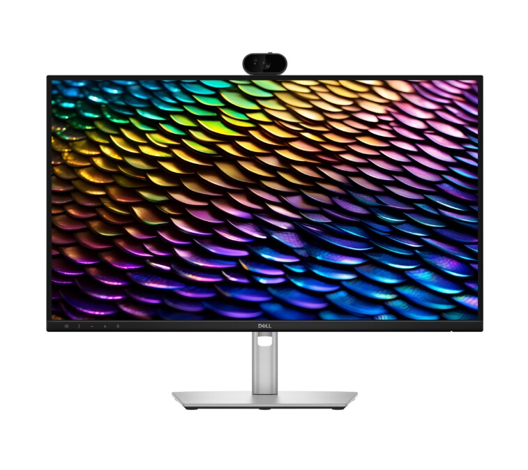Монитор - Dell P2726DEB, 27" Conferencing Monitor, IPS Anti-Glare, 5ms, 100 Hz, 1500:1, 350 cd/m2, QHD 2560x1440, 99% sRGB, HDMI, Display Port, USB-C Hub, RJ45, Webcam, KVM Switch, PD 90W, Speakers, Height Adjustable, Pivot, Swivel, Tilt, Black