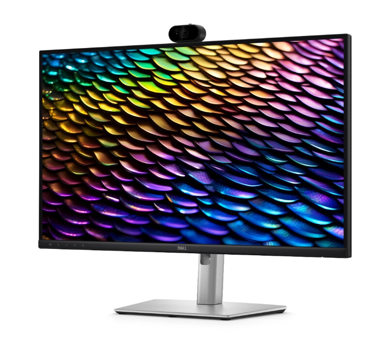 Монитор - Dell P2726DEB, 27" Conferencing Monitor, IPS Anti-Glare, 5ms, 100 Hz, 1500:1, 350 cd/m2, QHD 2560x1440, 99% sRGB, HDMI, Display Port, USB-C Hub, RJ45, Webcam, KVM Switch, PD 90W, Speakers, Height Adjustable, Pivot, Swivel, Tilt, Black