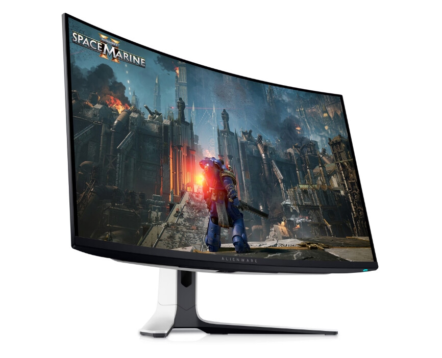 Монитор - Dell Alienware AW3225QF, 31.6" QD-OLED Anti-reflection, IPS, 0.03ms, 1000 cd/m2, 4K UHD (3840 x 2160), 240Hz, HDR, NVIDIA G-SYNC+VESA, HDMI, DP, USB 3.2, Height Adjustable, Swivel, Tilt, Black