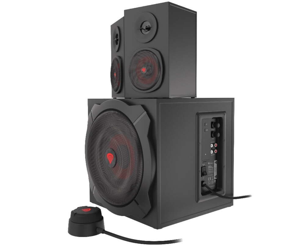 Аудио система - Genesis Speakers Helium 610BT 60W Rms 2.1 Black Wired Remote Control