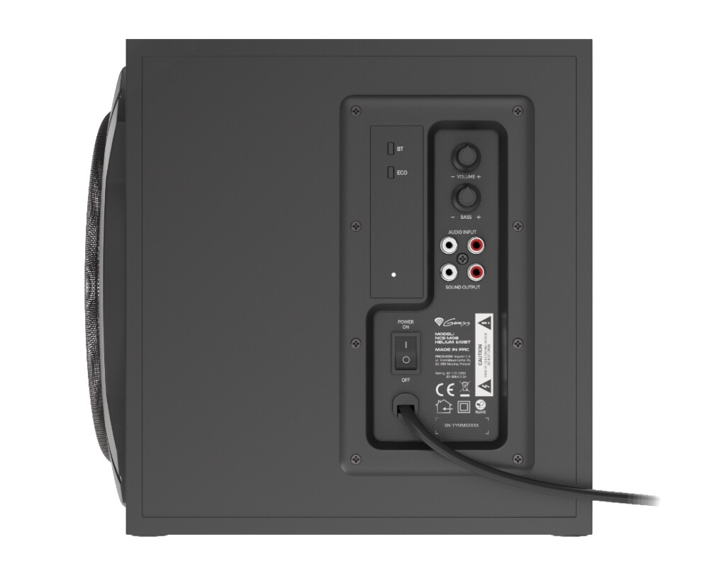 Аудио система - Genesis Speakers Helium 610BT 60W Rms 2.1 Black Wired Remote Control