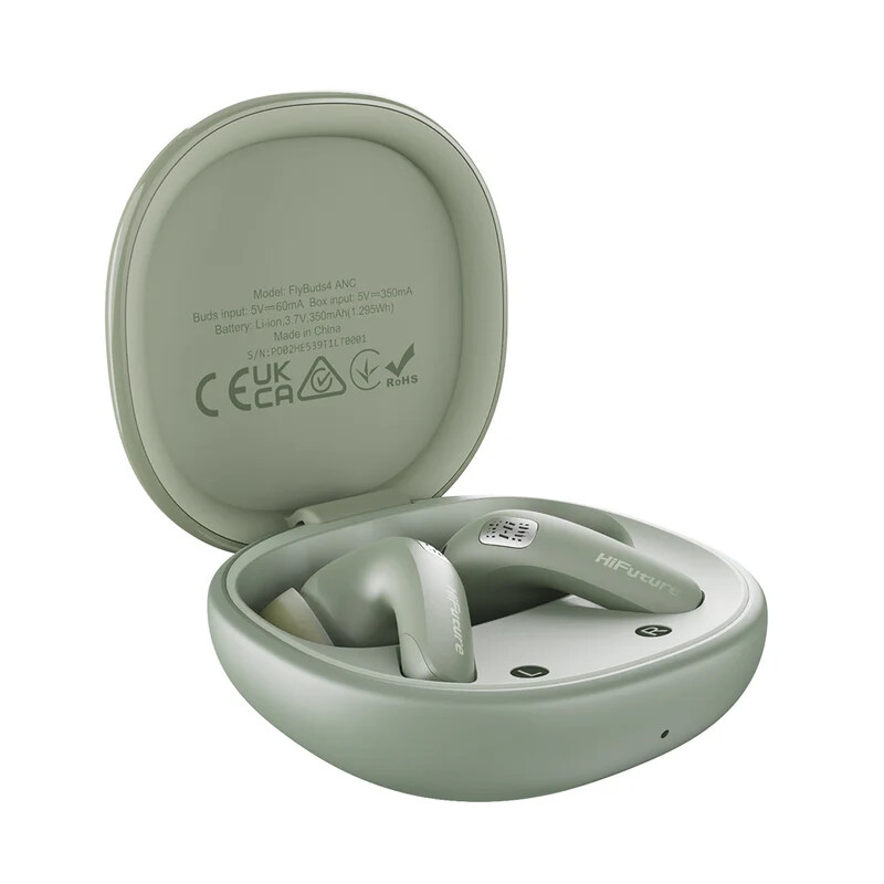 Слушалки - HiFuture FlyBuds 4 AI Matcha Green