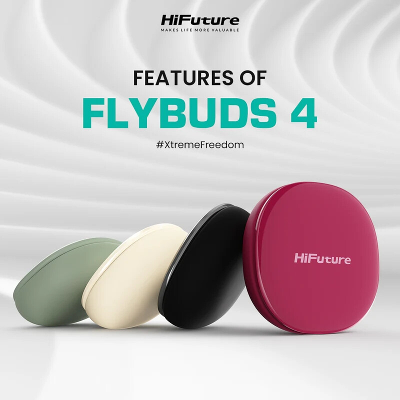 Слушалки - HiFuture FlyBuds 4 AI Hot Pink