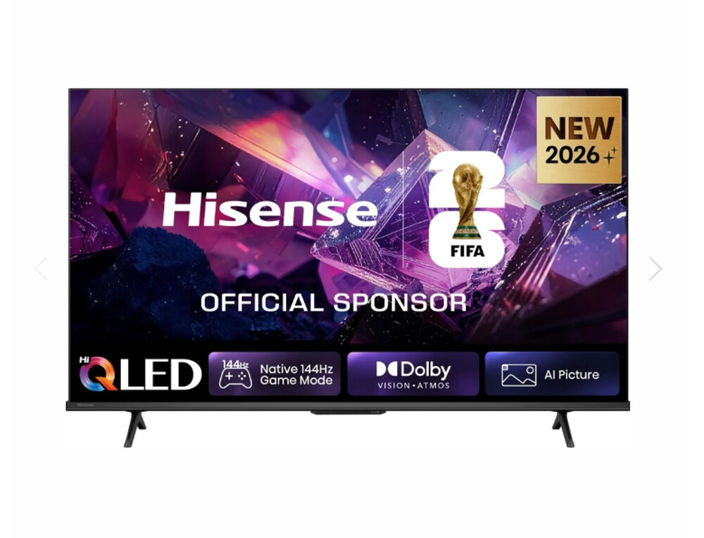 Телевизор - Hisense 43" E7S Pro, 4K Ultra HD 3840x2160, QLED, Quantum Dot, 144Hz, HDR 10+ adaptive, HLG, Dolby Vision, DTS Virtual X, Smart TV, WiFi 5GHz, WiFi Direct, BT, Anyview Cast, 3xHDMI, 2xUSB, LAN, CI+, DVB-T2/C/S2, Black