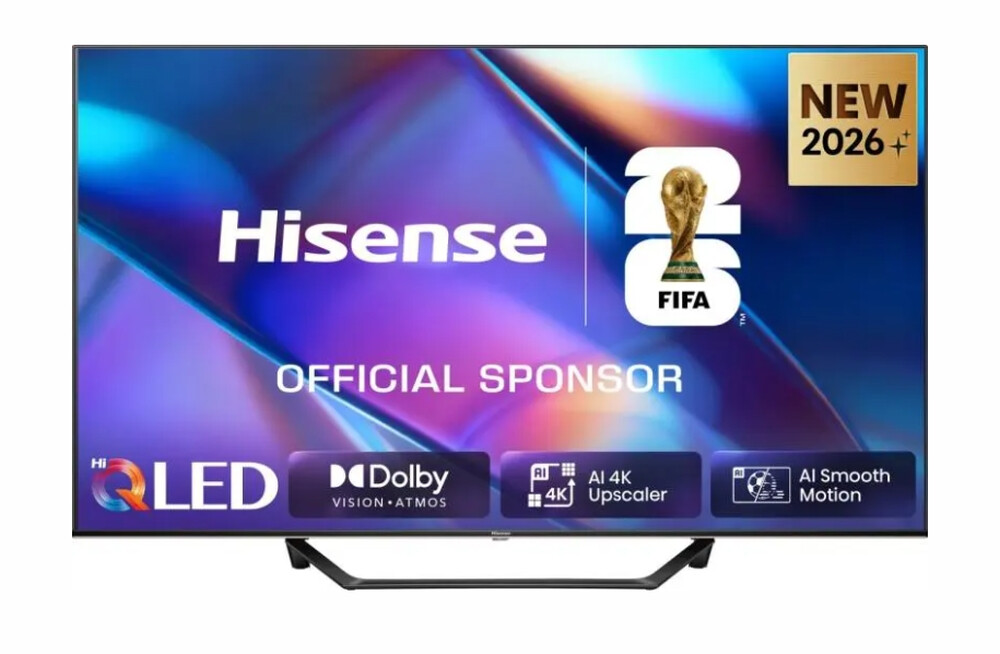 Телевизор - Hisense 43" A7S, 4K Ultra HD 3840x2160, QLED, FALD, Quantum Dot, HDR 10+, HLG, Dolby Vision, Dolby Atmos, Smart TV, WiFi 5GHz, WiFi Direct, BT, Anyview Cast, 3xHDMI, 2xUSB, LAN, CI+, DVB-T2/C/S2, Black