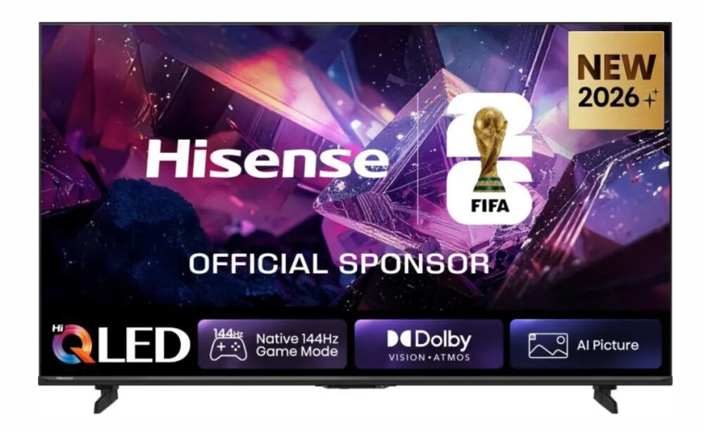 Телевизор - Hisense 50" E7S Pro, 4K Ultra HD 3840x2160, QLED, Quantum Dot, 144Hz, HDR 10+ adaptive, HLG, Dolby Vision, DTS Virtual X, Smart TV, WiFi 5GHz, WiFi Direct, BT, Anyview Cast, 4xHDMI, 2xUSB, LAN, CI+, DVB-T2/C/S2, Black