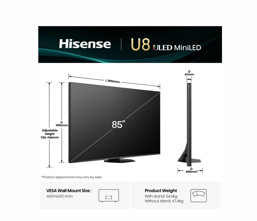 Телевизор - Hisense 85" U8Q