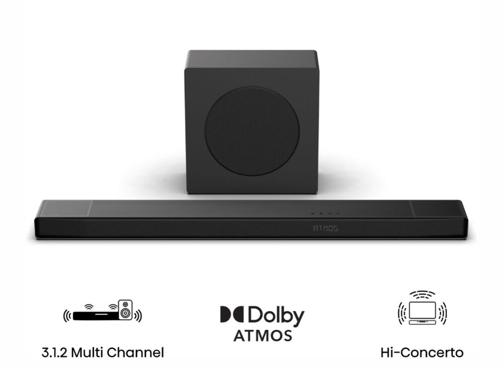 Аудио система - Hisense AX3120Q ,3.1.2 Ch., 440W, BT, Dolby Atmos, Black