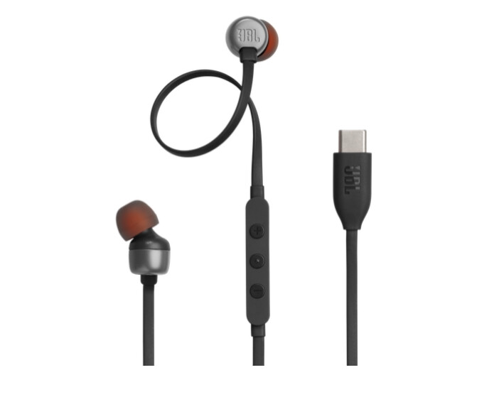 Слушалки - JBL T310C BLK USB-C In-ear headphones