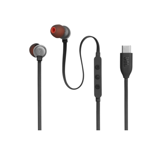 Слушалки - JBL T310C BLK USB-C In-ear headphones