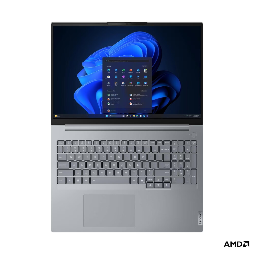 Лаптоп - Lenovo ThinkBook 16 G9 AMD Ryzen 7 250 (up to 5.1GHz, 16MB), 32GB (16+16) SODIMM DDR5-5600, 512GB SSD, 16" WUXGA (1920x1200) IPS AG, AMD Radeon 780M Graphics, FHD&IR Cam, Backlit KB, WLAN, BT, 3 cell, DOS, 3Y CCI
