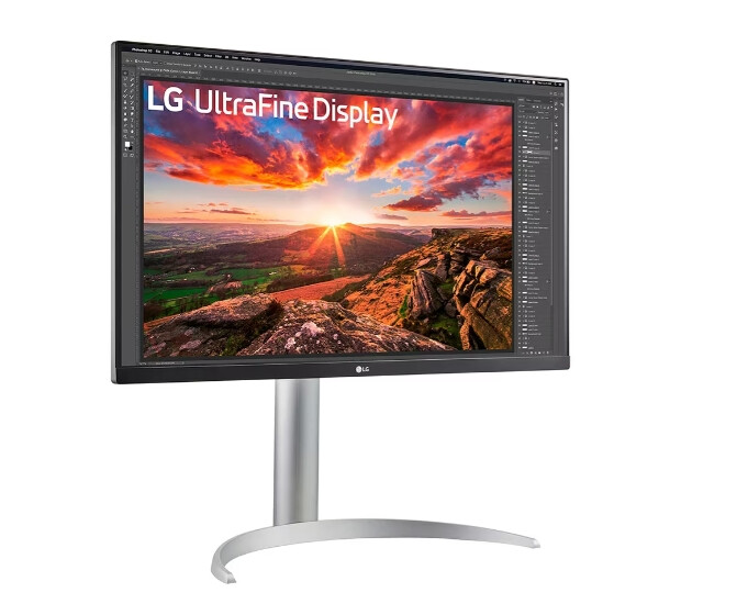 Монитор - LG 27UP850K-W, 27" UltraFine UHD, IPS 4K , 5ms, 1200:1, 400cd/m2, 3840 x 2160, DCI-P3 95%, HDR 400, HDMI, USB-C, PD- 96 W, DisplayPort, Reader mode, Dynamic Action Sync, Tilt, Height (Range), Swivel, Speacers 2x5W, LG Switch, Black