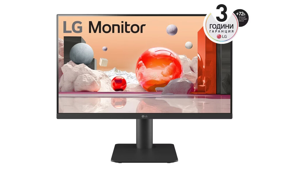 Монитор - LG 27MS550-B, 27" IPS, 5ms (GtG at Faster), 100Hz, 1000:1, 250 cd/m2, Full HD 1920x1080, NTSC 72% , Speacers 2Wx2, Flicker Safe, Reader Mode, HDMI, Headphone Out, Tilt, Height Adjustable, Black
