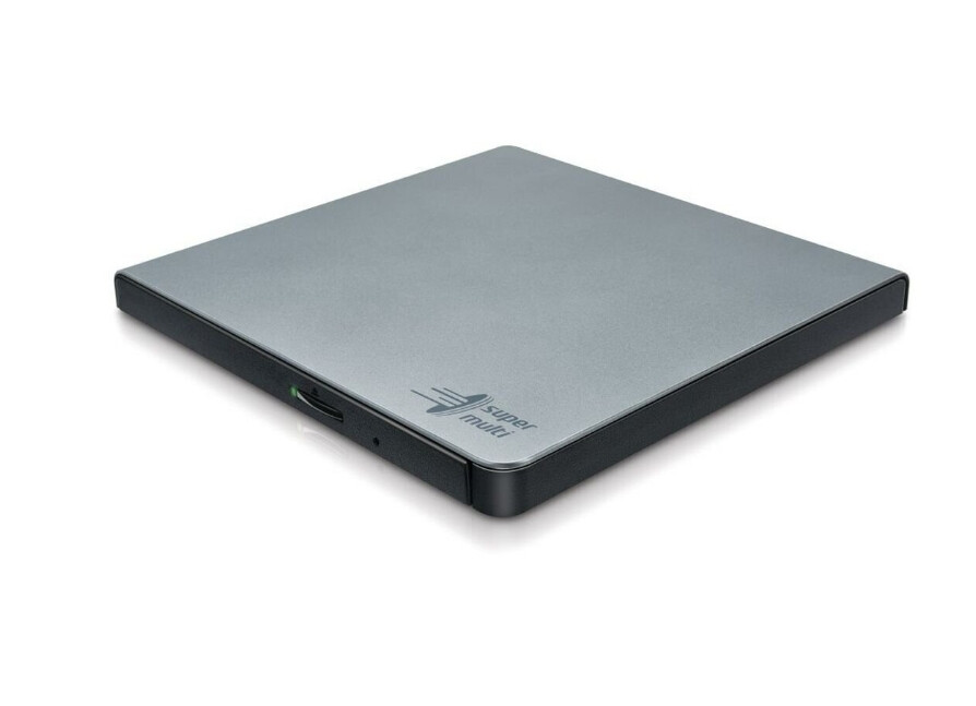 Оптично устройство - Hitachi-LG GP57ES40 Ultra Slim External DVD-RW, Super Multi, Double Layer, TV connectivity, Silver