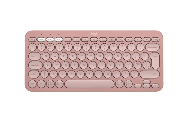 Клавиатура - Logitech Pebble Keys 2 K380s - TONAL ROSE - US INT'L - BT - N/A - INTNL-973 - UNIVERSAL