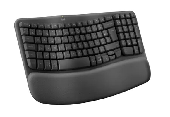 Клавиатура - Logitech Wave Keys wireless ergonomic keyboard - GRAPHITE - US INT`L - 2.4GHZ/BT - N/A - INTNL-973 - UNIVERSAL
