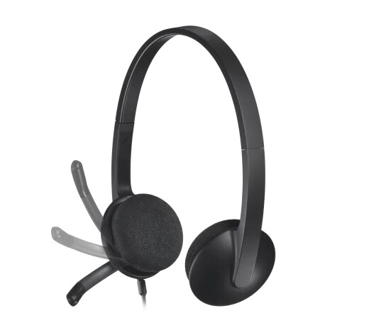 Слушалки - Logitech H340 USB Computer Headset, Black