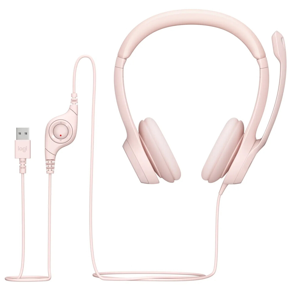 Слушалки - Logitech H390 USB Computer Headset - ROSE - USB - N/A - EMEA-914