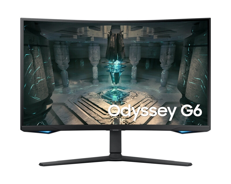 Монитор - Samsung 32BG650 32" Odyssey G6 Smart, Curved 1000R, VA, 240 Hz, 1 ms GTG, 2560x1440, 350 cd/m2, 2500:1 Contrast, Eye Saver, Flicker Free, AMD FreeSync Premium Pro, DP 1.4, 2xHDMI 2.1, 2xUSB, Wi-Fi, Bluetooth, Speakers, Tizen, Black