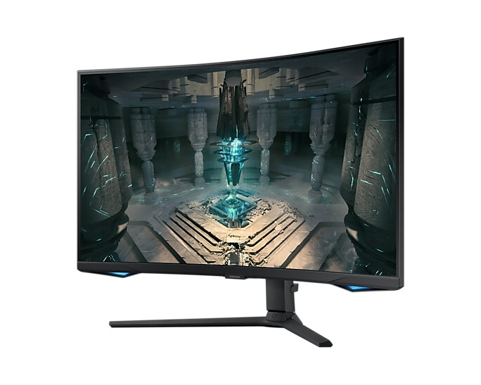 Монитор - Samsung 32BG650 32" Odyssey G6 Smart, Curved 1000R, VA, 240 Hz, 1 ms GTG, 2560x1440, 350 cd/m2, 2500:1 Contrast, Eye Saver, Flicker Free, AMD FreeSync Premium Pro, DP 1.4, 2xHDMI 2.1, 2xUSB, Wi-Fi, Bluetooth, Speakers, Tizen, Black