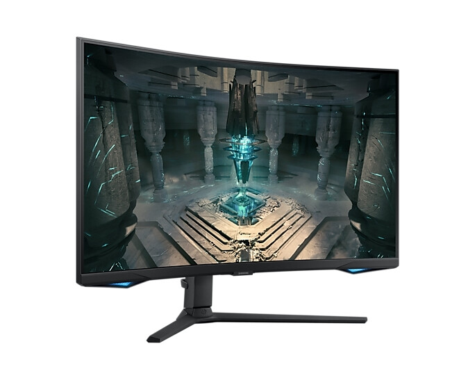 Монитор - Samsung 32BG650 32" Odyssey G6 Smart, Curved 1000R, VA, 240 Hz, 1 ms GTG, 2560x1440, 350 cd/m2, 2500:1 Contrast, Eye Saver, Flicker Free, AMD FreeSync Premium Pro, DP 1.4, 2xHDMI 2.1, 2xUSB, Wi-Fi, Bluetooth, Speakers, Tizen, Black