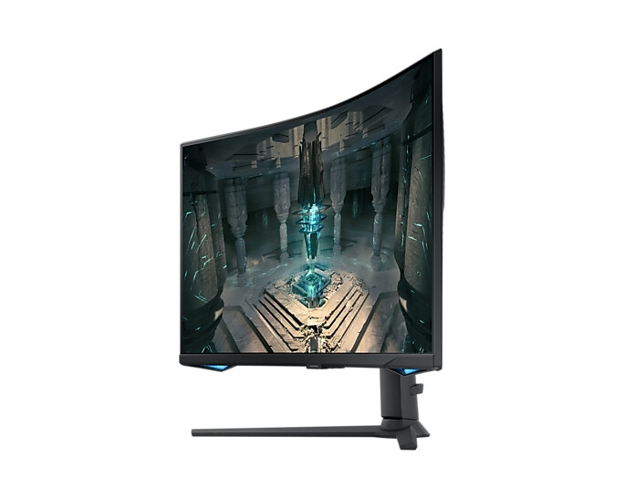 Монитор - Samsung 32BG650 32" Odyssey G6 Smart, Curved 1000R, VA, 240 Hz, 1 ms GTG, 2560x1440, 350 cd/m2, 2500:1 Contrast, Eye Saver, Flicker Free, AMD FreeSync Premium Pro, DP 1.4, 2xHDMI 2.1, 2xUSB, Wi-Fi, Bluetooth, Speakers, Tizen, Black