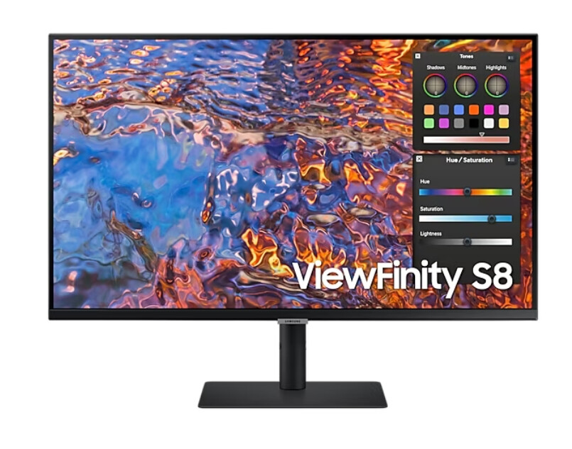 Монитор - Samsung 32B800 32" IPS LED, 60 Hz, 5 ms GTG, 3840x2160, 300 cd/m2, Flicker Free, PBP, PIP, USB-C 90W, 3xUSB 3.0, Display Port 1.4, 2xHDMI 2.2, Black