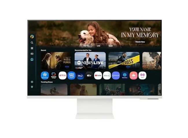 Монитор - Samsung 32FM801 32" VA SMART 3840x2160, Bluetooth 4.2, WiFi 5, USB-C 65W, 2xUSB, 2xHDMI , Speakers, White
