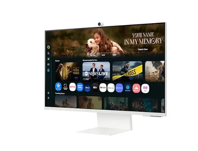 Монитор - Samsung 32FM801 32" VA SMART 3840x2160, Bluetooth 4.2, WiFi 5, USB-C 65W, 2xUSB, 2xHDMI , Speakers, White