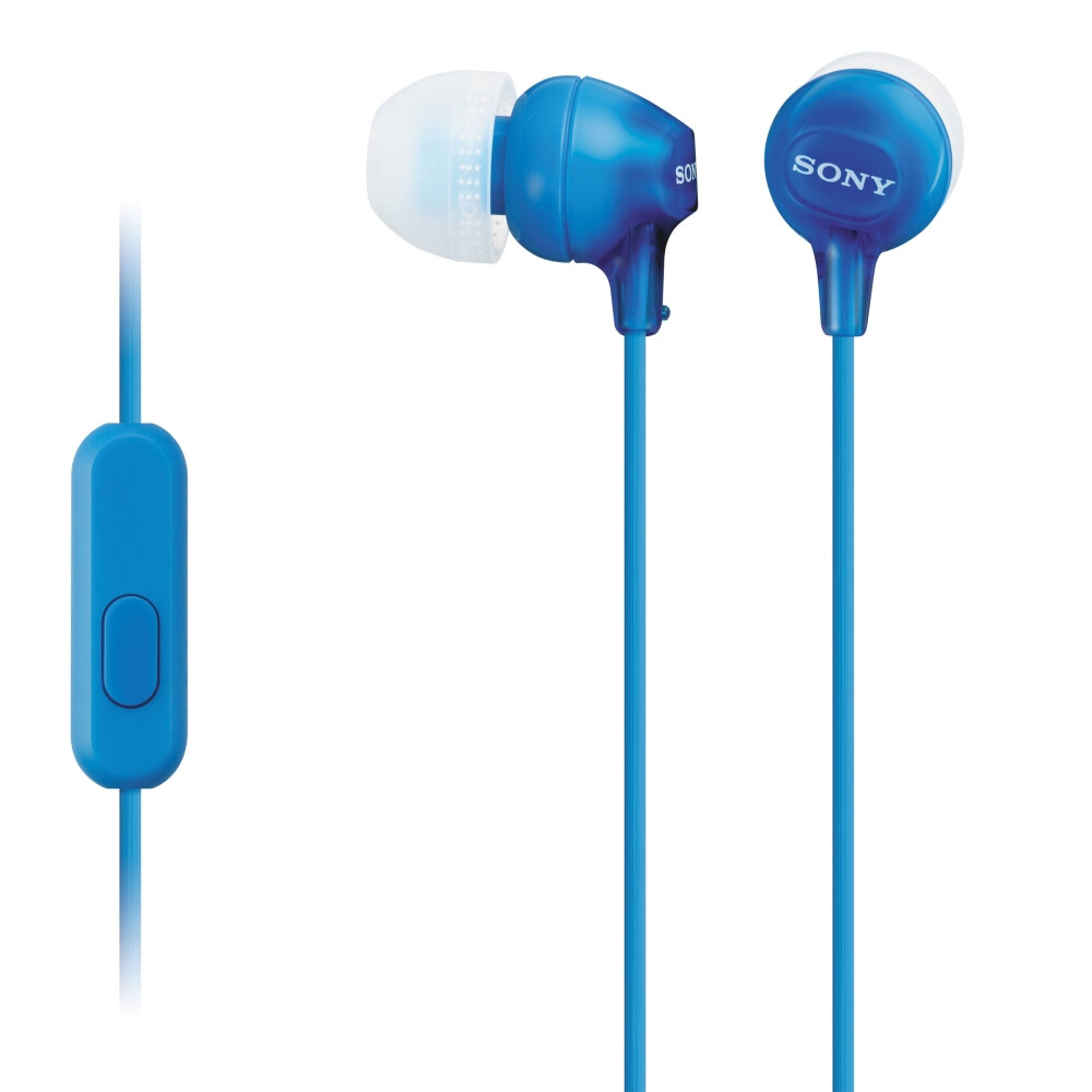 Слушалки - Sony Headset MDR-EX15AP blue