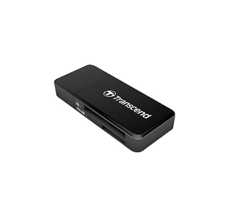 Четец за карти - Transcend SD/microSD Card Reader, USB 3.0/3.1 Gen 1, Black