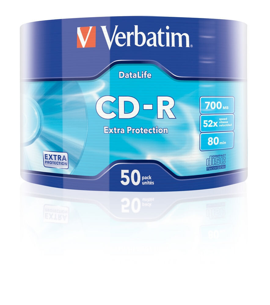 Медия - Verbatim CD-R 700MB 52X EXTRA PROTECTION WRAP (50 PACK)
