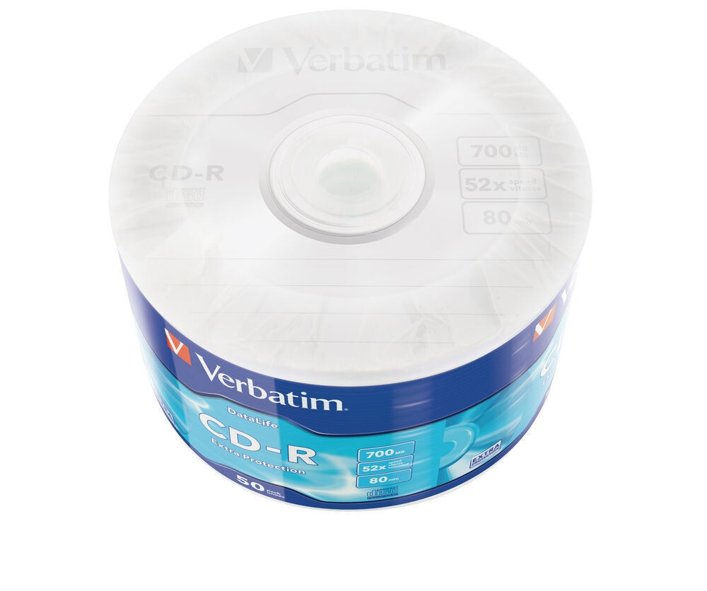 Медия - Verbatim CD-R 700MB 52X EXTRA PROTECTION WRAP (50 PACK)