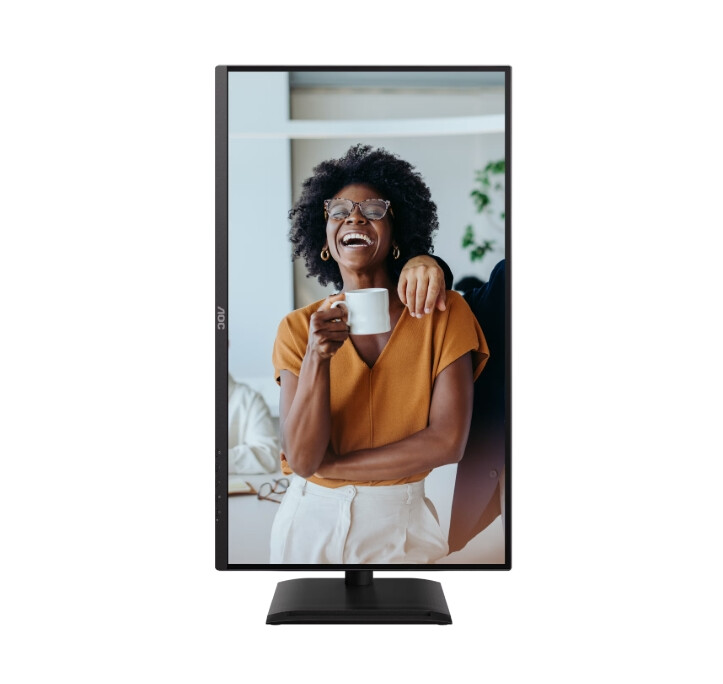 Монитор - AOC Q27P4CV, 27" IPS WLED, 2560x1440@120Hz, 4ms GtG, 350cd m/2, 1500:1, 50M:1 DCR, Adaptive Sync, FlickerFree, Anti-Blue Light, 2Wx2, Tilt, Height Adjust, Pivot, Swivel, HDMI, DP, USB hub, RJ45