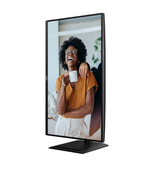 Монитор - AOC Q27P4CV, 27" IPS WLED, 2560x1440@120Hz, 4ms GtG, 350cd m/2, 1500:1, 50M:1 DCR, Adaptive Sync, FlickerFree, Anti-Blue Light, 2Wx2, Tilt, Height Adjust, Pivot, Swivel, HDMI, DP, USB hub, RJ45