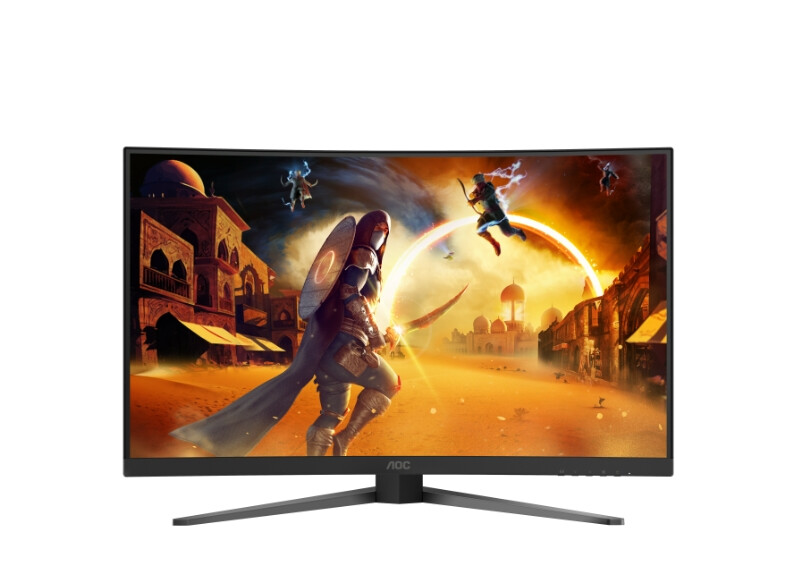 Монитор - AOC C32G4Z, 31.5" Curved 1500R, VA, WLED, 1920x1080@260Hz (OC, Native 240Hz), 4ms GtG, 0.3ms MPRT, 300cd m/2, 3500:1, Adaptive Sync, FlickerFree, Anti Blue Light, 5Wx2, Tilt, Height Adjust, Swivel, 2xHDMI, DP