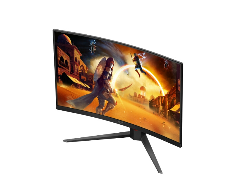 Монитор - AOC C32G4Z, 31.5" Curved 1500R, VA, WLED, 1920x1080@260Hz (OC, Native 240Hz), 4ms GtG, 0.3ms MPRT, 300cd m/2, 3500:1, Adaptive Sync, FlickerFree, Anti Blue Light, 5Wx2, Tilt, Height Adjust, Swivel, 2xHDMI, DP