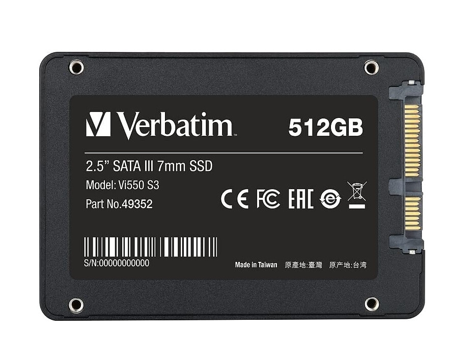 Твърд диск - Verbatim Vi550 S3 2.5" SATA III 7mm SSD 512GB