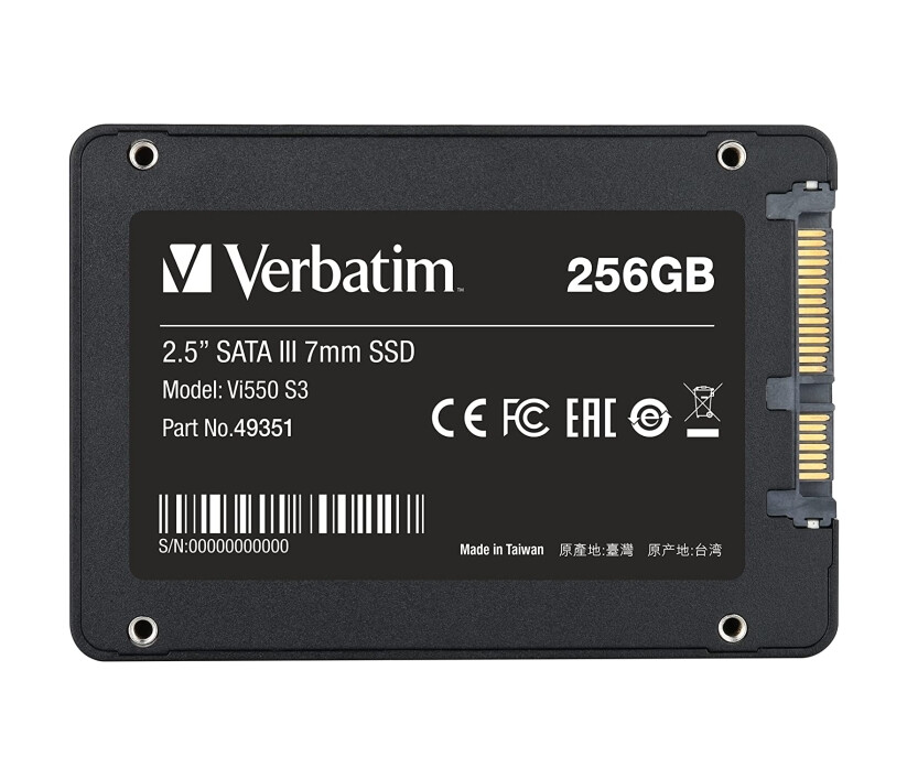 Твърд диск - Verbatim Vi550 S3 2.5" SATA III 7mm SSD 256GB